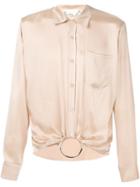 Martine Rose 'ring' Shirt, Adult Unisex, Size: Small, Nude/neutrals, Silk