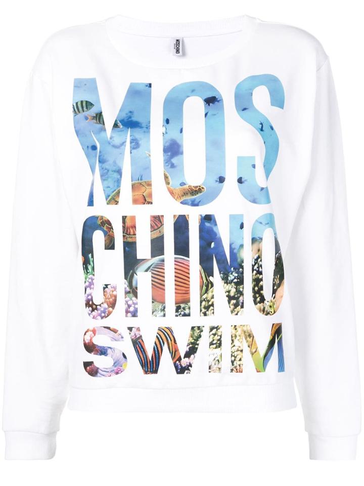Moschino Logo Graphic Print Sweatshirt - White