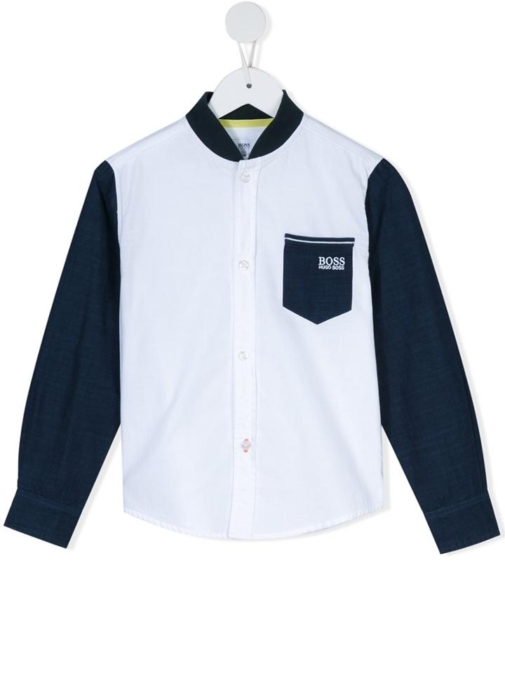 Boss Kids Stand Up Collar Shirt