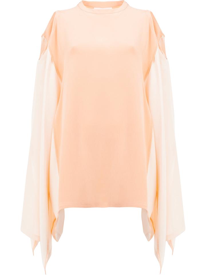 Koché Draped Sleeves Blouse - Yellow & Orange