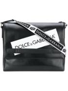 Dolce & Gabbana Logo Panel Messenger Bag - Black