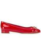 Salvatore Ferragamo Slip-on Ballerina Shoes - Red