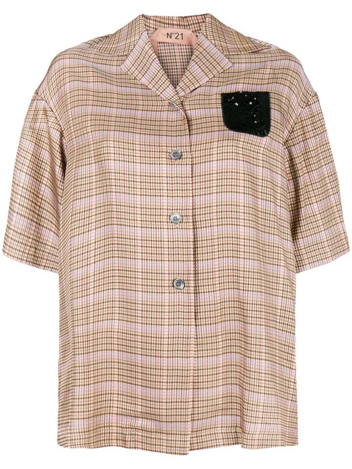 No21 Short Sleeved Blouse - Brown