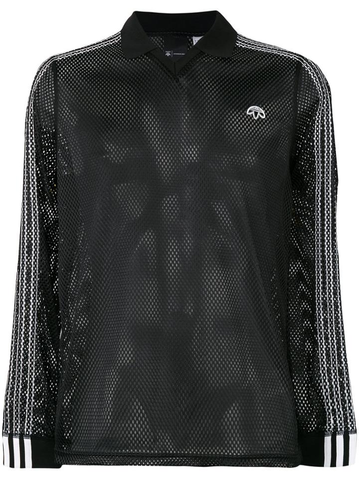 Adidas Originals By Alexander Wang Mesh Polo Shirt - Black