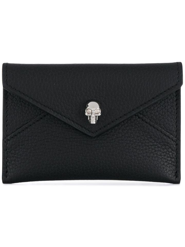 Alexander Mcqueen Skull Envelope Cardholder Wallet - Black