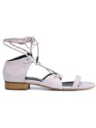 Thomas Wylde Strappy Sandals, Women's, Size: 7.5, Nude/neutrals, Suede