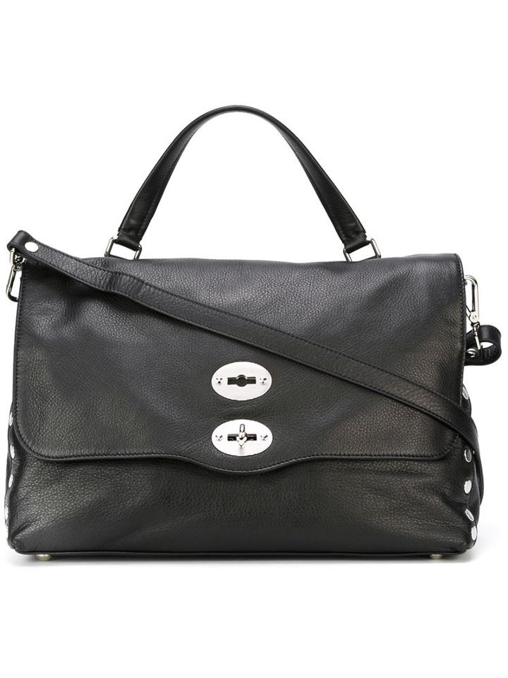 Zanellato Medium Postina Satchel, Women's, Black, Leather