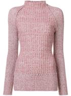Victoria Beckham Ribbed Knit Jumper - Red