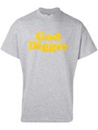 Gcds 'god Digger' T-shirt, Men's, Size: Xs, Grey, Polyester/cotton