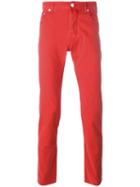 Jacob Cohen Slim Fit Jeans, Men's, Size: 36, Red, Cotton/spandex/elastane