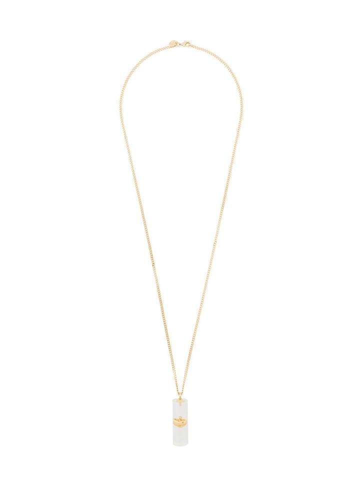Mm6 Maison Margiela Charm In Resin Necklace - Gold