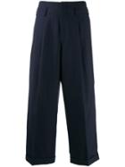 Comme Des Garçons Pre-owned 1990's Pinstripe Trousers - Blue