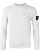 Stone Island Arm Patch Sweatshirt, Men's, Size: Small, Grey, Cotton/polyamide