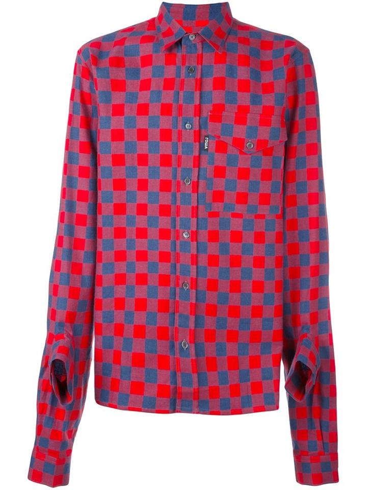 Gosha Rubchinskiy Long Fit Checked Shirt