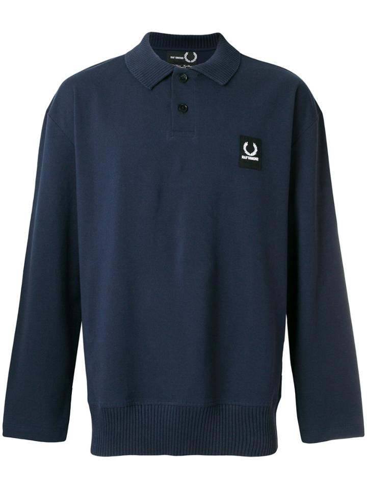 Raf Simons X Fred Perry Long Sleeve Polo Shirt - Blue