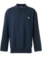 Raf Simons X Fred Perry Long Sleeve Polo Shirt - Blue