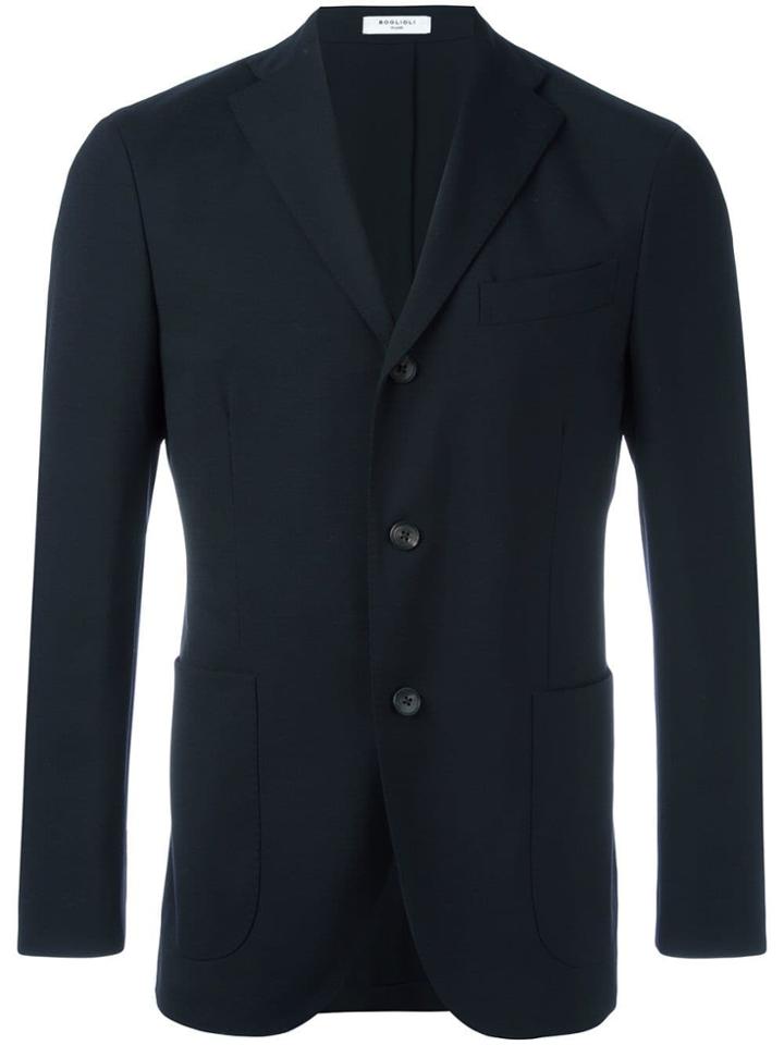 Boglioli Notched Lapel Blazer - Black