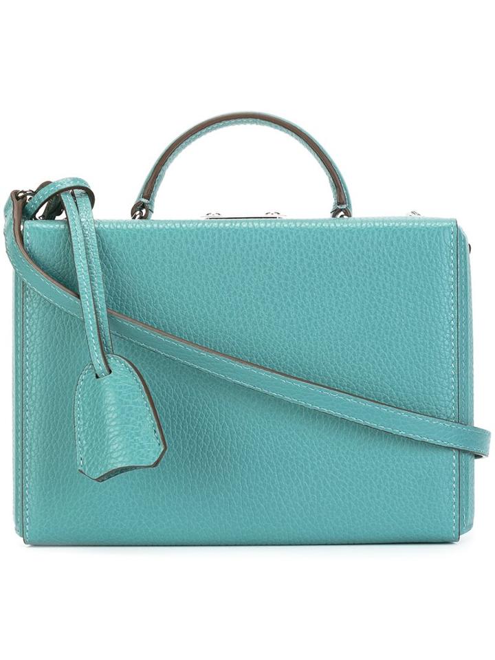 Mark Cross Box Crossbody Bag, Women's, Blue