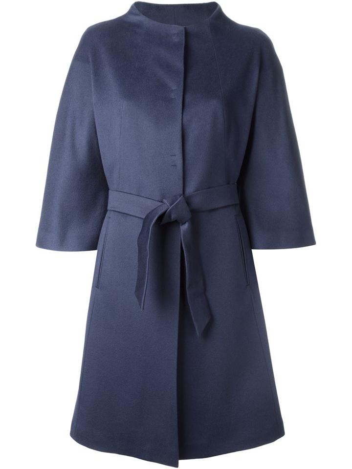 Armani Collezioni Belted Three-quarter Length Sleeve Coat