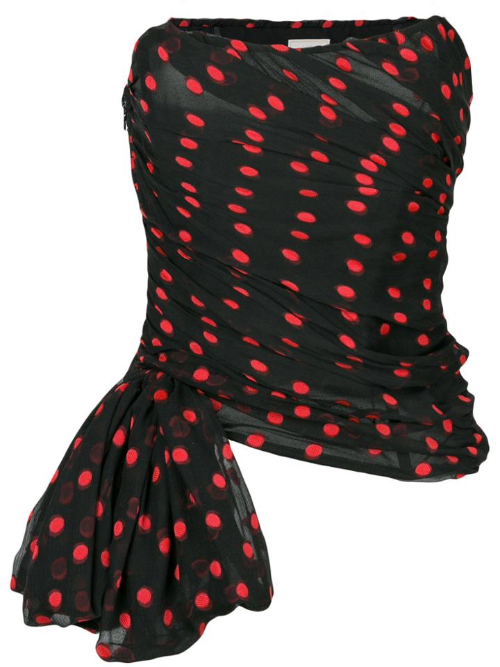 Redemption Strapless Draped Top - Black