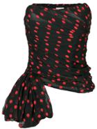 Redemption Strapless Draped Top - Black
