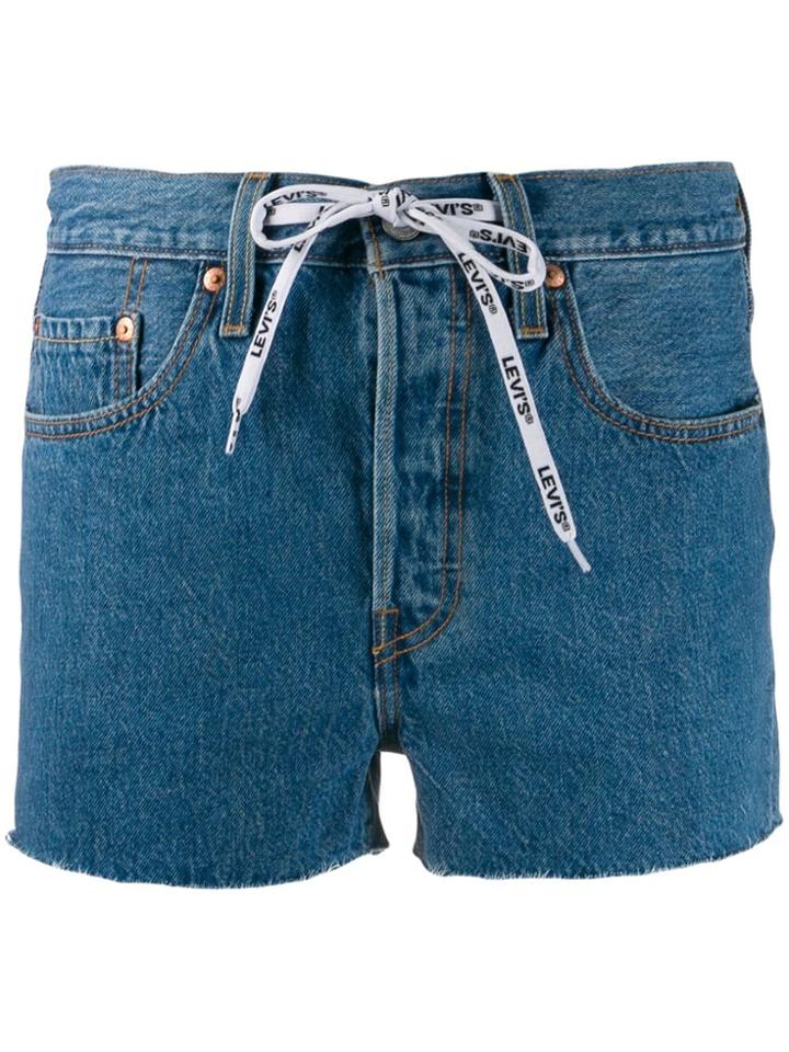 Levi's Drawstring Waist Denim Shorts - Blue