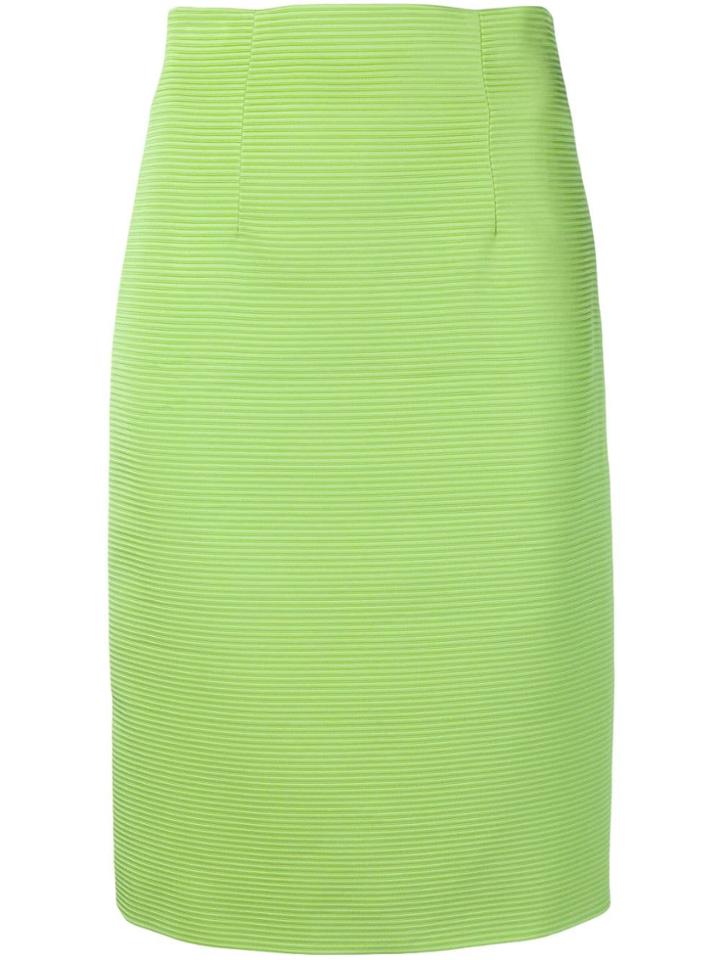 Versace Pencil Fitted Skirt - Green
