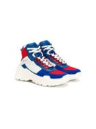 Balmain Kids Teen High-top Sneakers - Blue