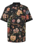 Dolce & Gabbana Flower And Leopard Print Shirt - Black