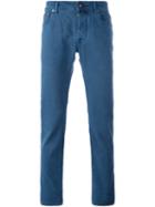Jacob Cohen Slim-fit Trousers, Men's, Size: 34, Blue, Cotton/spandex/elastane