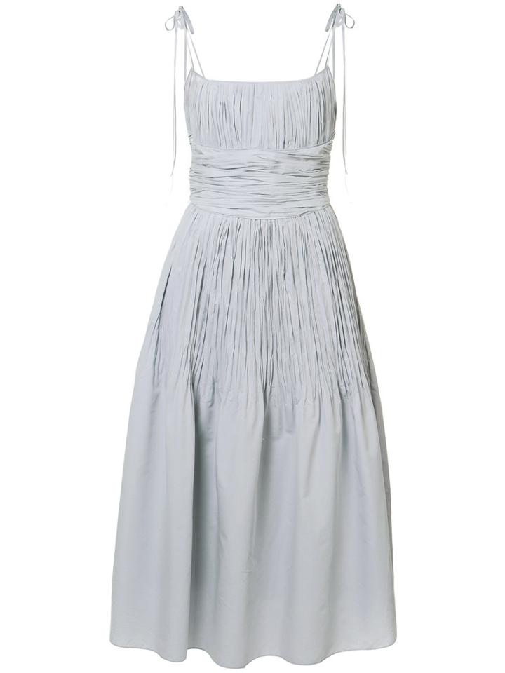 Brock Collection - Flared Dress - Women - Silk/cotton - 4, Grey, Silk/cotton