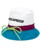 Dsquared2 Colour Block Bucket Hat - White