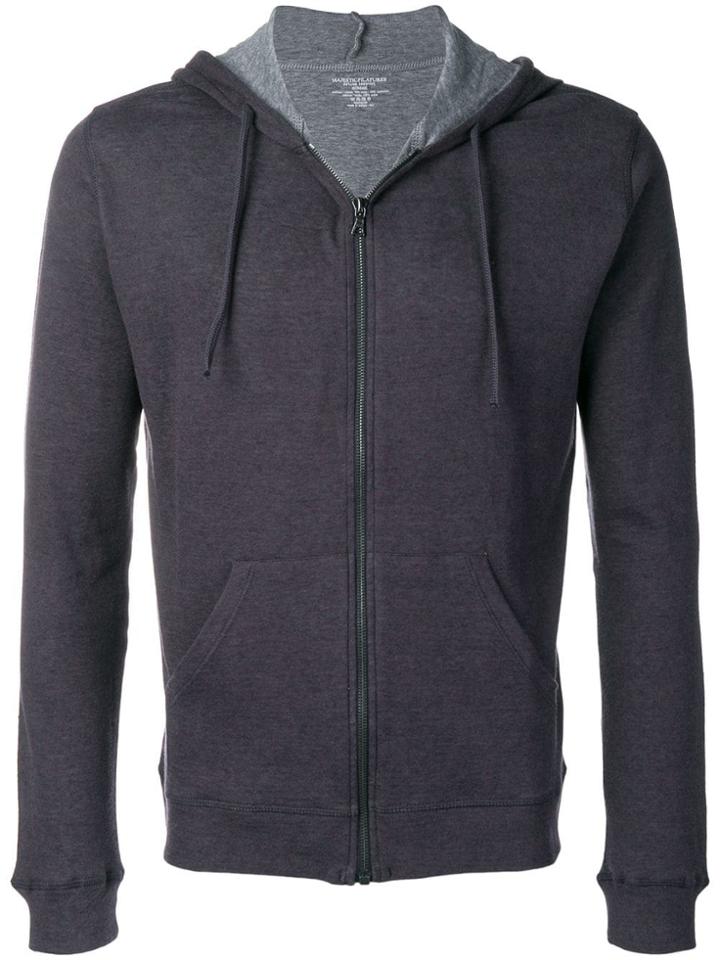 Majestic Filatures Zipped Hoodie - Blue