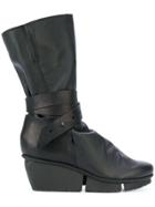 Trippen Buckled Platform Boots - Black