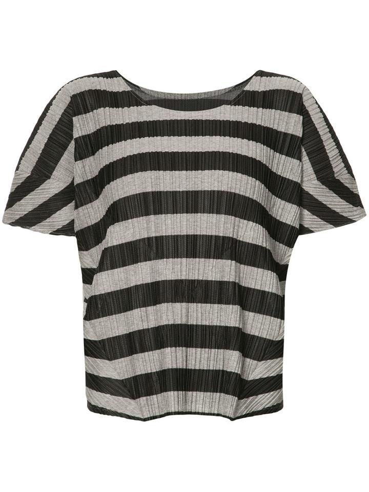 Pleats Please By Issey Miyake - Pierrot T-shirt - Women - Cotton/polyester - 5, Black, Cotton/polyester