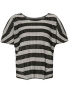 Pleats Please By Issey Miyake - Pierrot T-shirt - Women - Cotton/polyester - 5, Black, Cotton/polyester