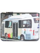Comme Des Garçons Bus Print Zipped Clutch, Adult Unisex, Leather