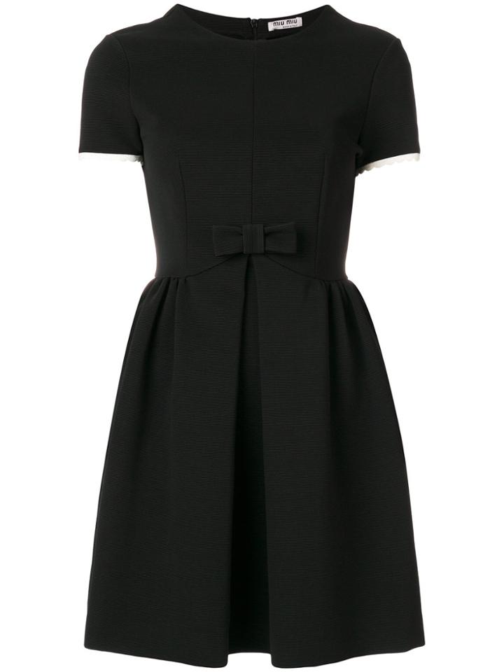 Miu Miu Fit And Flare Dress - Black