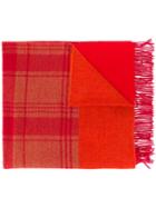 Luisa Cerano Checked Scarf - Red