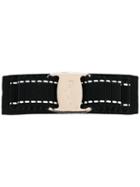 Salvatore Ferragamo - Hair Clip - Women - Cotton/viscose/brass/polyacrylic - One Size, Black, Cotton/viscose/brass/polyacrylic