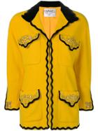 Chanel Pre-owned 1980's Embroidered Details Jacket - Yellow
