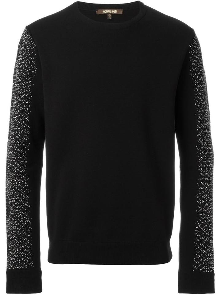 Roberto Cavalli Studded Sleeve Sweatshirt