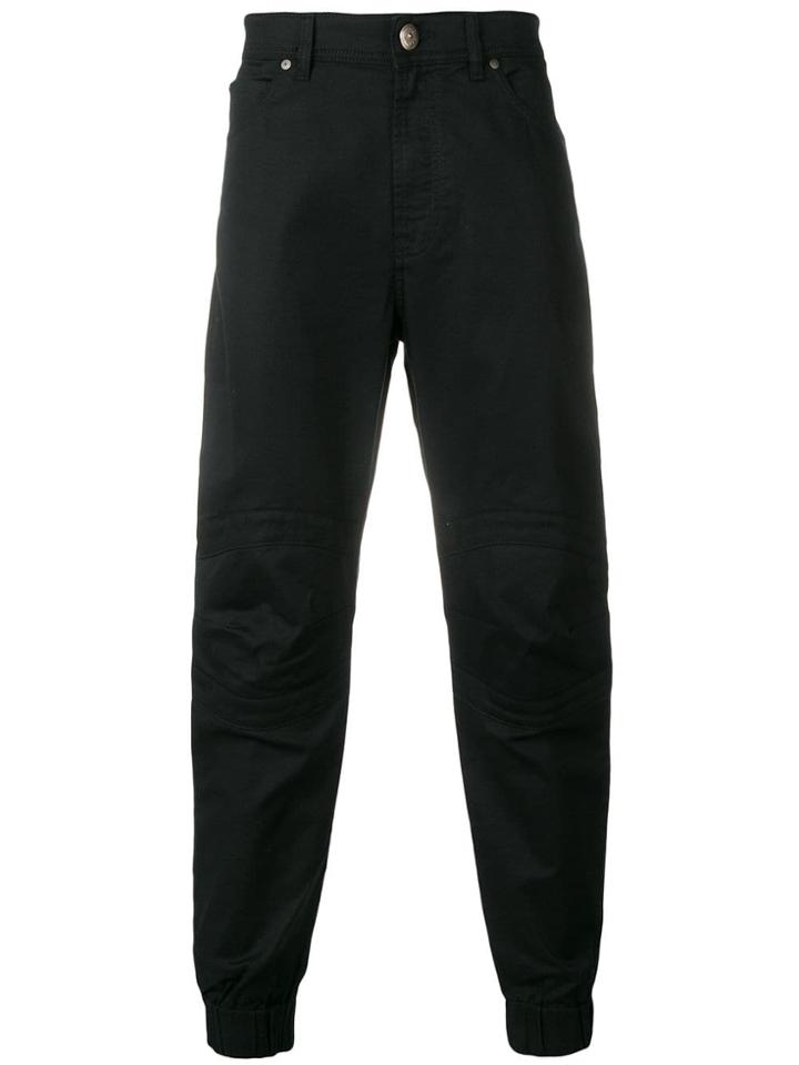Versace Jeans Tapered Denim Trousers - Black
