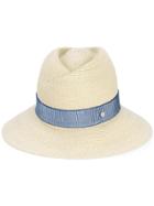 Maison Michel Tyler Hemp Straw Hat - Blue