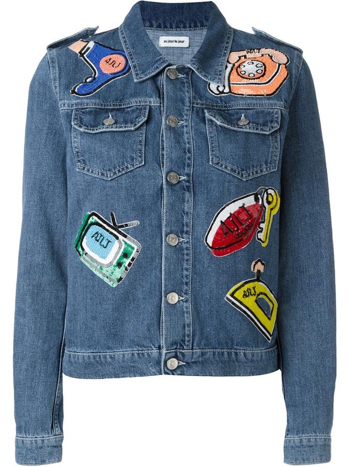 Au Jour Le Jour Patch Denim Jacket