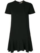 Saint Laurent - Short Sleeve Mini Dress - Women - Silk/acetate/viscose - 36, Black, Silk/acetate/viscose