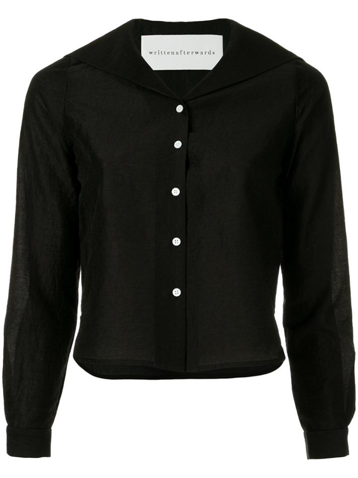 Writtenafterwards Embroidered Back Blouse - Black