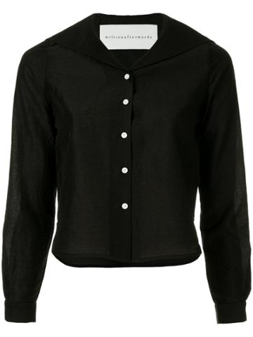 Writtenafterwards Embroidered Back Blouse - Black