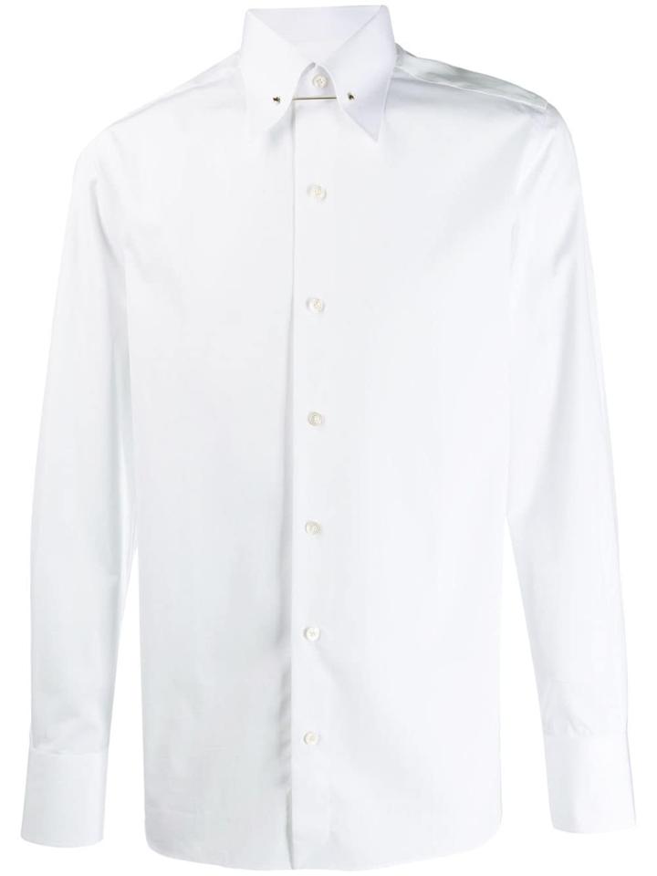 Tom Ford Metal Bar Evening Shirt - White