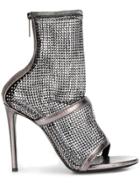 Ermanno Scervino Crystal Embellished Sandals - Silver